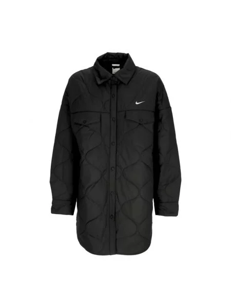 Pikowany trencz Nike czarny