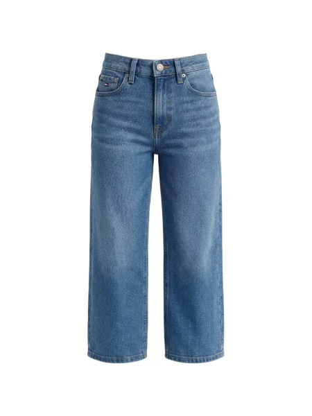 Jeansy straight leg dziecięce Tommy Hilfiger niebieskie