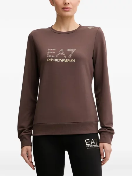 Hanorac crewneck Ea7 Emporio Armani maro