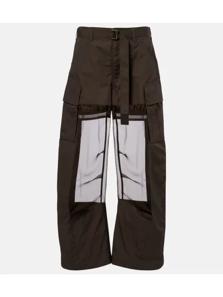 Pantaloni cargo Sacai verde