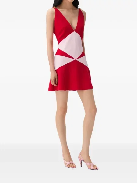 Rochie mini Versace din satin roșu