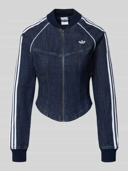 Kurtka jeansowa o kroju regular fit z mieszanka bawełny model SUPERSTAR' Adidas Originals granatowa