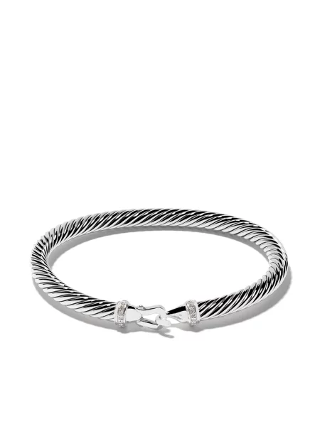 Brăţară David Yurman cu cataramă argintiu
