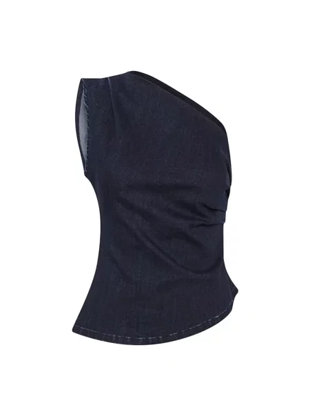 Top My Essential Wardrobe z odkrytymi ramionami niebieski