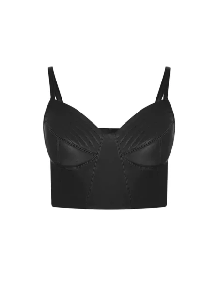 Топ Femif шкіра/штучна шкіра чорний