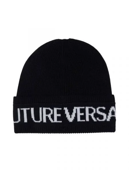Versace Jeans Couture Căciulă cu adaos de lână negru