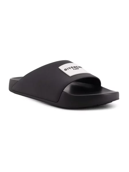 Klapki mules Givenchy z logo czarne