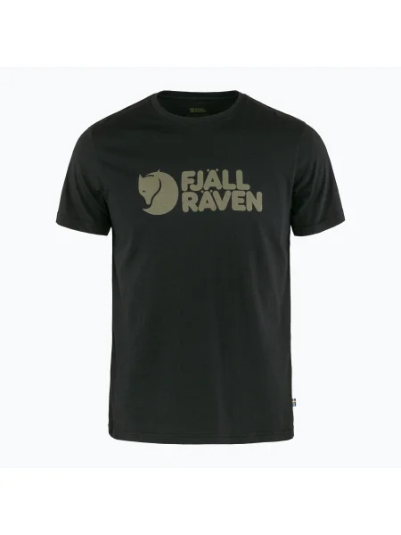 Pánske trekingové tričko Fjällräven Logo black čierna