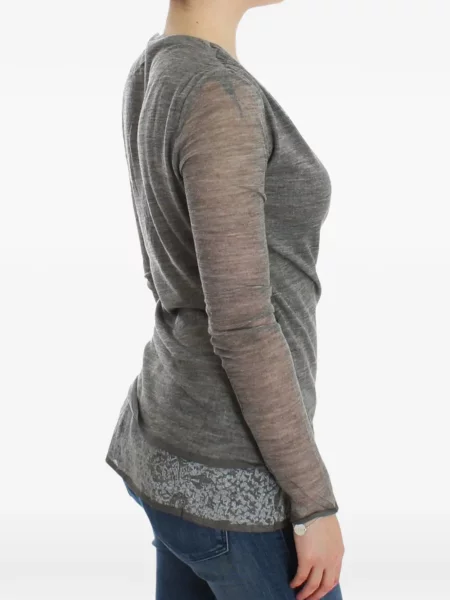 Top Ermanno Scervino cu model paisley plic gri