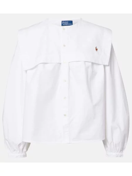 Cămașă Polo Ralph Lauren din țesătură twill alb