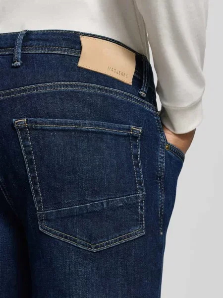 Jeansy o kroju slim fit w stylizowana na denim w odcieniu dark-wash model Arne' Mac niebieskie