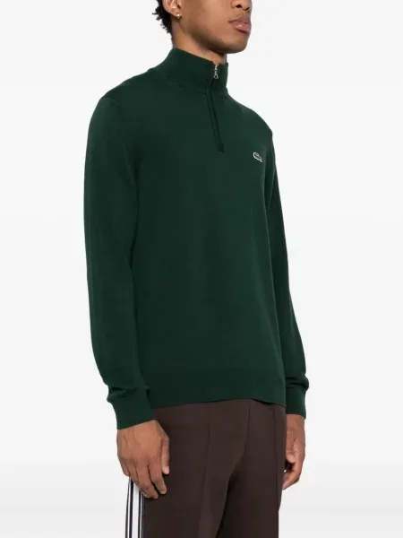 Hanorac Lacoste cu broderie verde