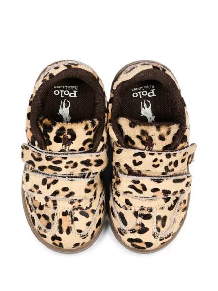 Sneakersy dziecięce Polo Ralph Lauren brązowe
