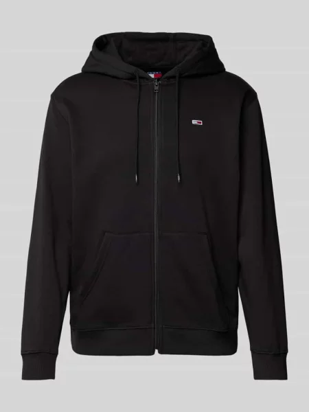 Bluza z kapturem Tommy Jeans z kapturem z logo czarna