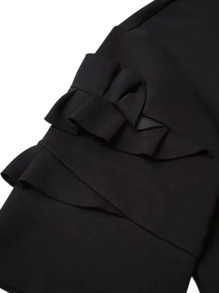 Tricou Psophia cu volane negru