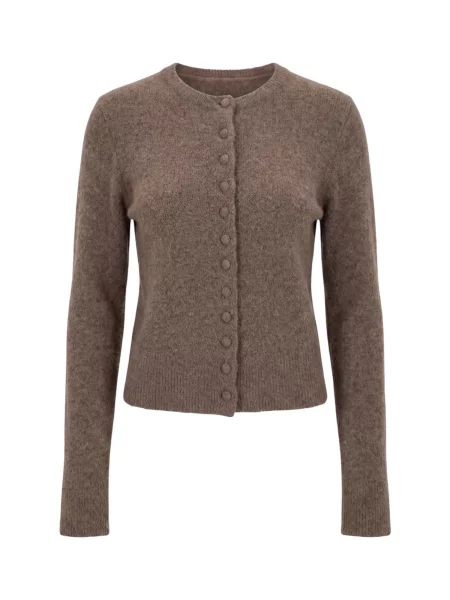 TOPSHOP Geacă tricotată SIA' maro