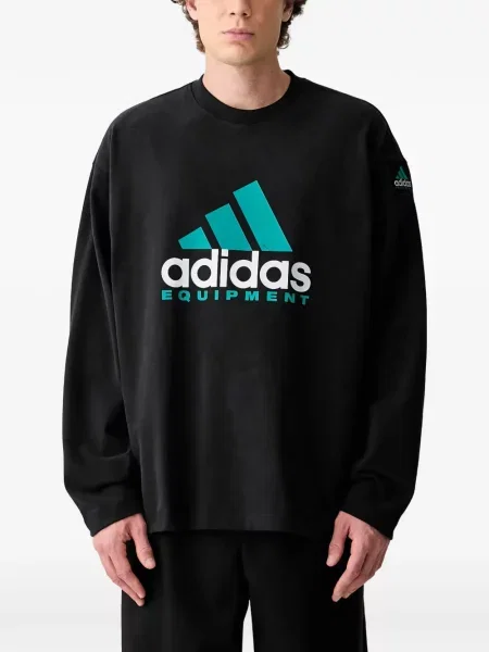 Hanorac Adidas cu dungi cu imagine plasă negru