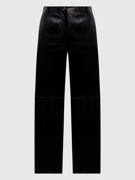 Шкіряні штани LEGNO Max Mara чорні