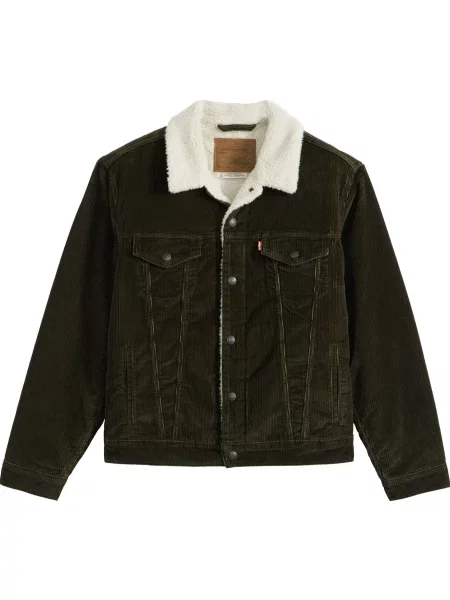 LEVI'S ® Geacă de primăvară-toamnă Type III Sherpa Trucker oliv