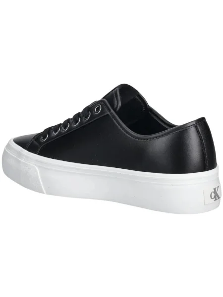 Sneakerși Calvin Klein cu șireturi din dantelă negru