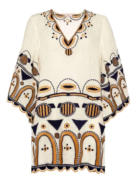 Костюм миди рокля Eres бродирана до коляното