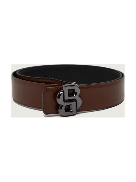 BOSS BLACK Curea din piele cu două fețe B_Icon negru