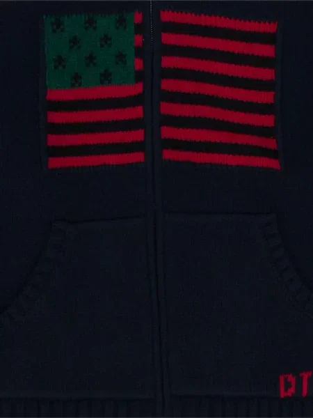 Cardigan Denim Tears cu glugă albastru