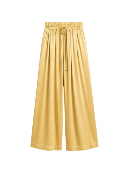 Pantaloni palazzo Danamé cu cordon galben