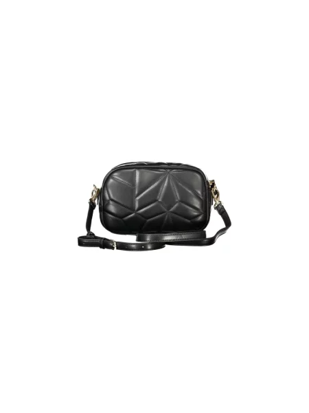 Lniana torebka Valentino Bags czarna