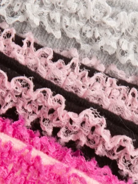 Čarape Juicy Couture s čipkom ružičasta