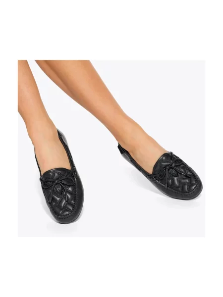Loafersy Kurt Geiger skórzane bez obcasa czarne