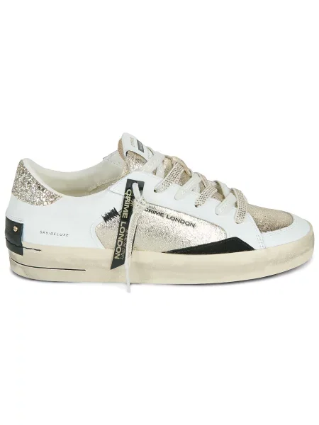 Crime London DELUXE sneakers dámske kožené biela