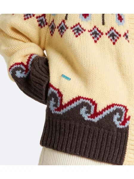 Cardigan Alanui de lână galben