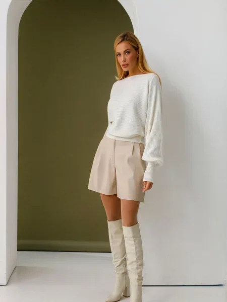 Шорти TrikoBakh штучна шкіра бежевий