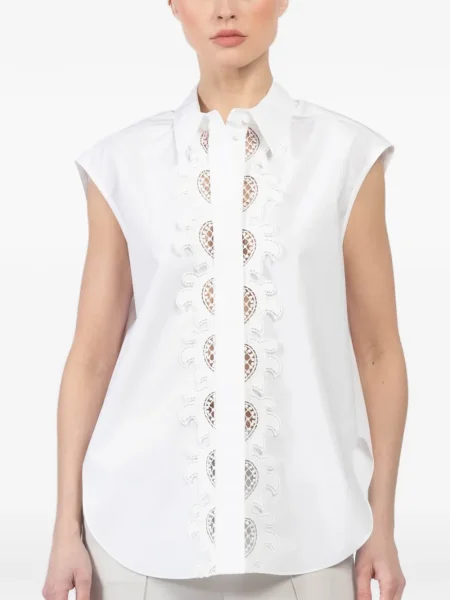 Cămașă Dorothee Schumacher din dantelă alb