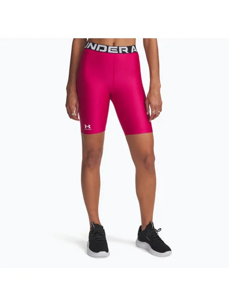 Pantaloni scurți pentru femei Under Armour HG Authentics shaded fuchsia / white alb