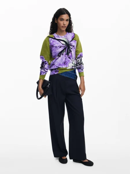 Desigual Pulover oliv / mai multe culori verde