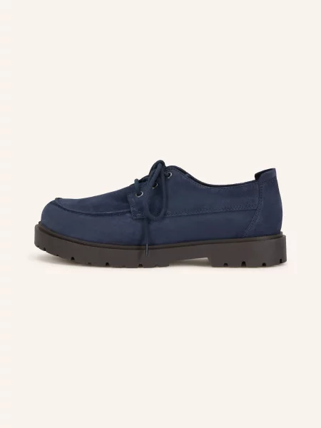 Semišové polobotky Birkenstock Highwood Moc Lace Low modré
