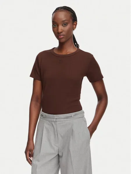HUGO Tricou Deloris maro