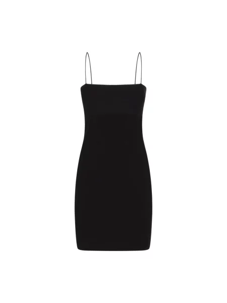 Sukienka mini Alexander Wang żakardowa z logo czarna