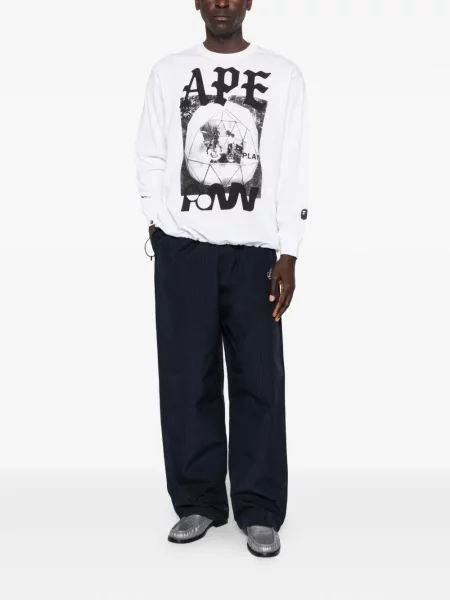 Tricou A Bathing Ape® cu imagine alb