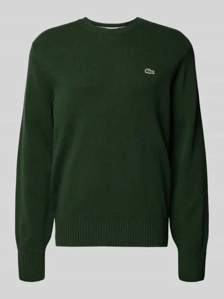 Sweter z dzianiny o kroju regular fit z czystej wełny Lacoste