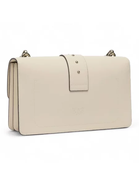 Torebka crossbody Pinko skórzana klasyczna biała