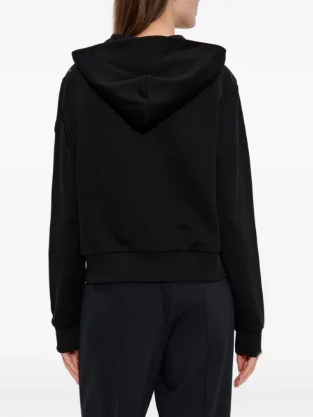Geacă Moncler cu glugă negru
