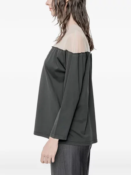 Bluză Mm6 Maison Margiela cu imagine plasă gri