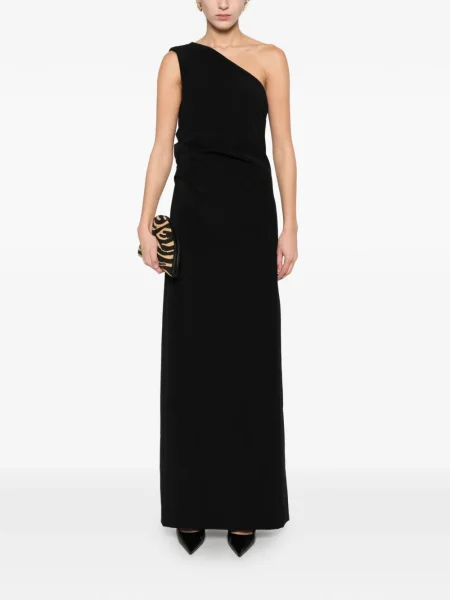Rochie maxi P.a.r.o.s.h. cu un umăr gol de costum negru