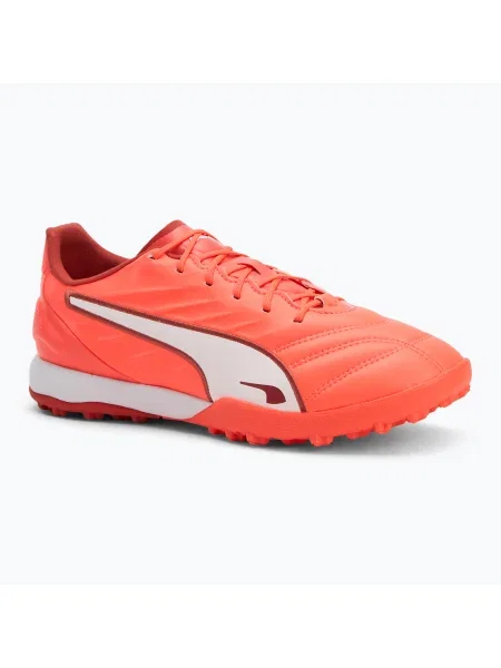 Cizme de fotbal pentru bărbați PUMA King Pro TT roșu aprins/ puma/ roșu foc alb