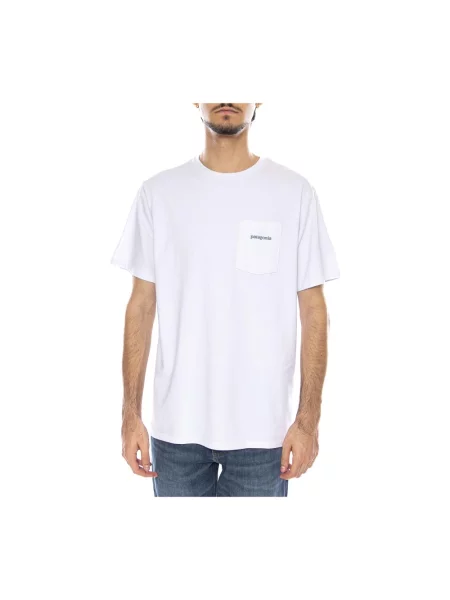 Koszulka Patagonia Boardshort Logo Pocket Responsibili white biała