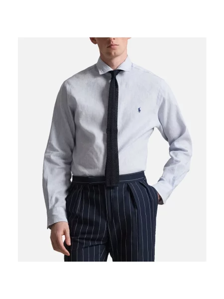Polo Ralph Lauren koszula z bawełną niebieska