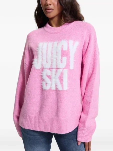 Πουλόβερ Juicy Couture με στρογγυλή λαιμόκοψη ροζ